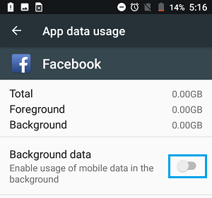 Android Phoneでアプリのバックグラウンドデータを無効にする