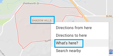 Google MapsのWhat's Hereオプション