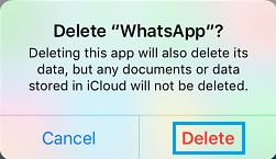 iPhone から WhatsApp を削除