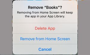 iPhoneのホーム画面からアプリを削除する
