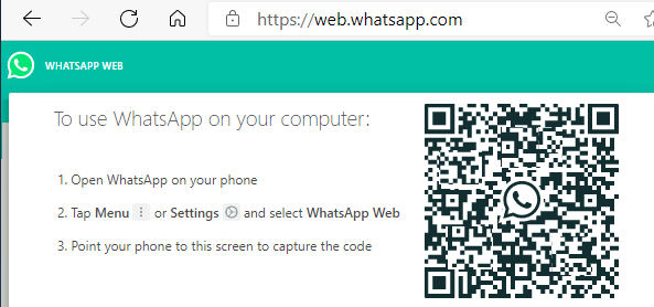 スマートフォンで WhatsApp QR コードをスキャンする