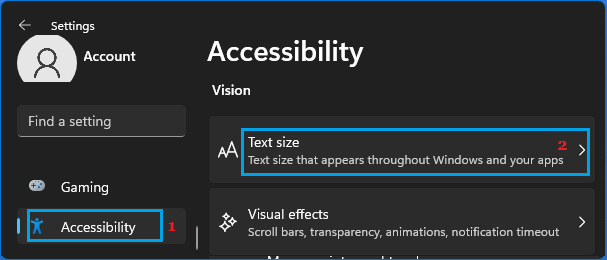 Windows 11の文字サイズ設定オプション