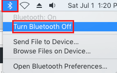 MacでBluetoothをオフにする